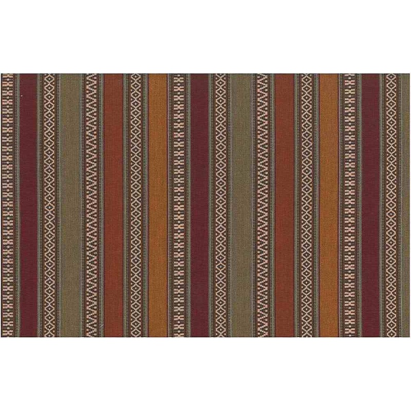 Aztec Stripe Rust Multi Laura Kiran Fabric