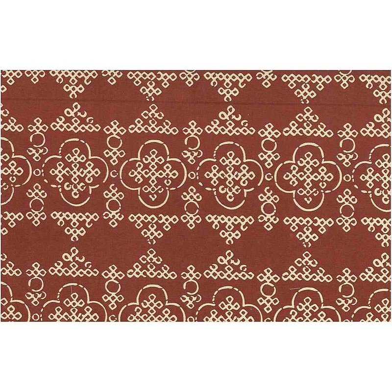 Bandhani Print Venetian Red Laura Kiran Fabric