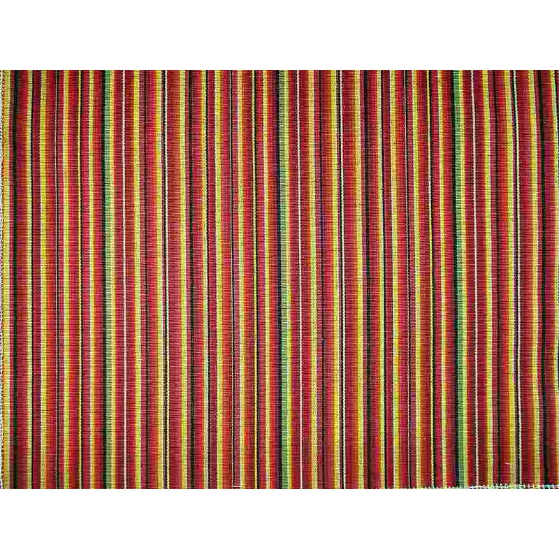 Bolivian Stripe Red Laura Kiran Fabric