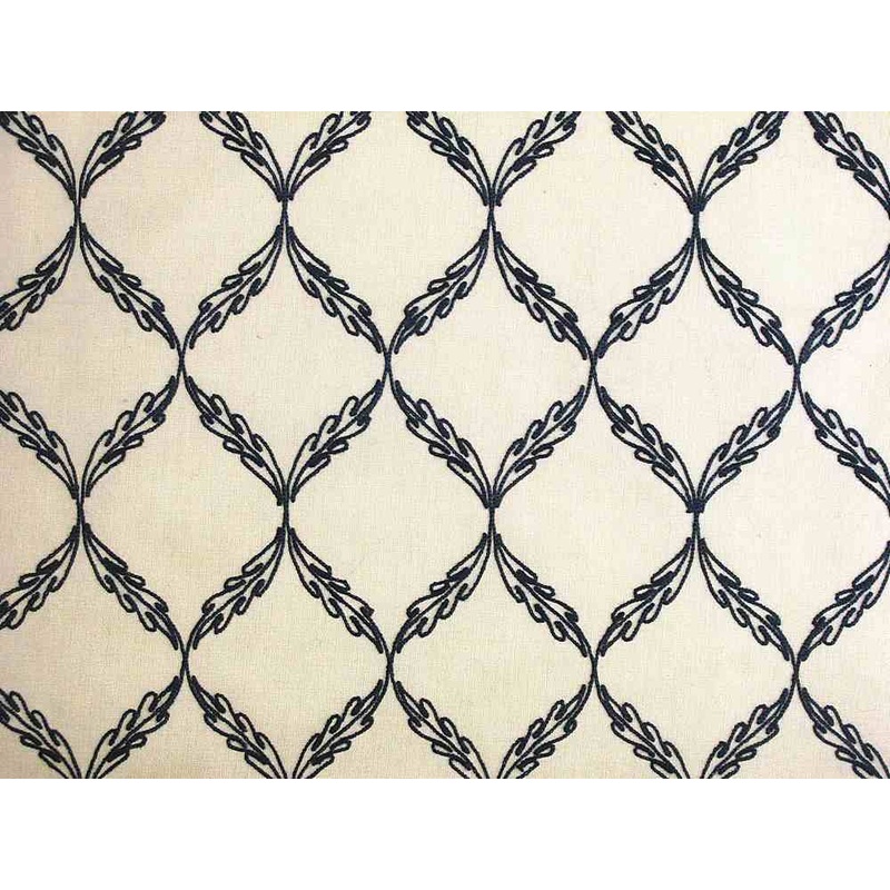 Trellis Blue Laura Kiran Fabric