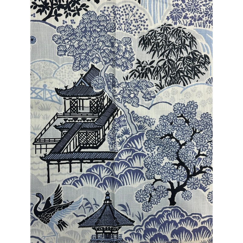 Tea House Ocean Blue Swavelle Mill Creek Fabric