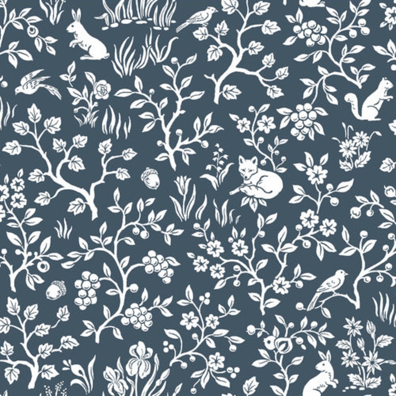 Fox & Hare Navy Magnolia Home Vol. II Wallpaper