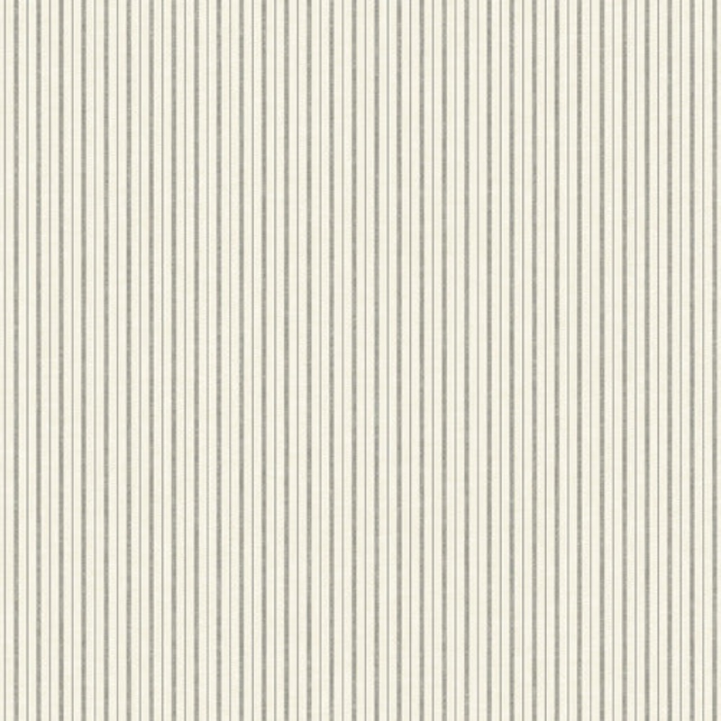 French Ticking Charcoal/Black Magnolia Home Vol. II Wallpaper