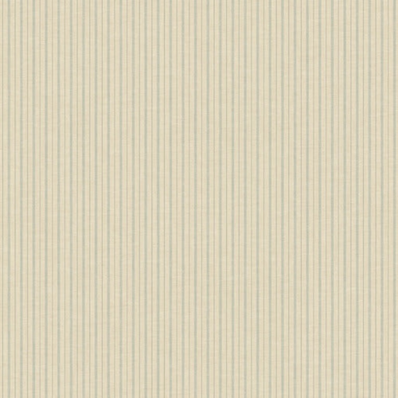 French Ticking Khaki/Light Blue Magnolia Home Vol. II Wallpaper