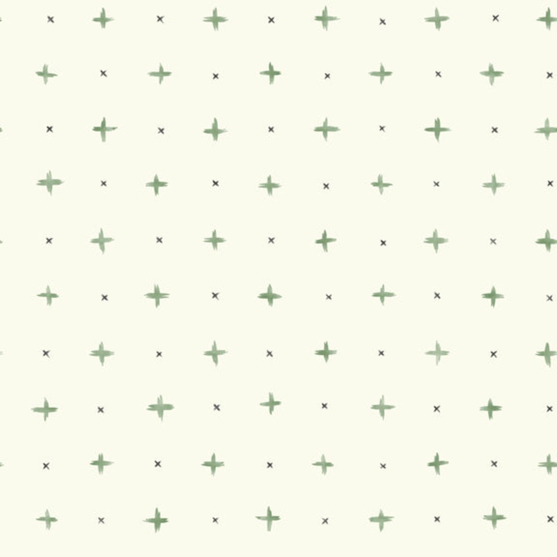 MK1102 Cross Stitch Green Wallpaper