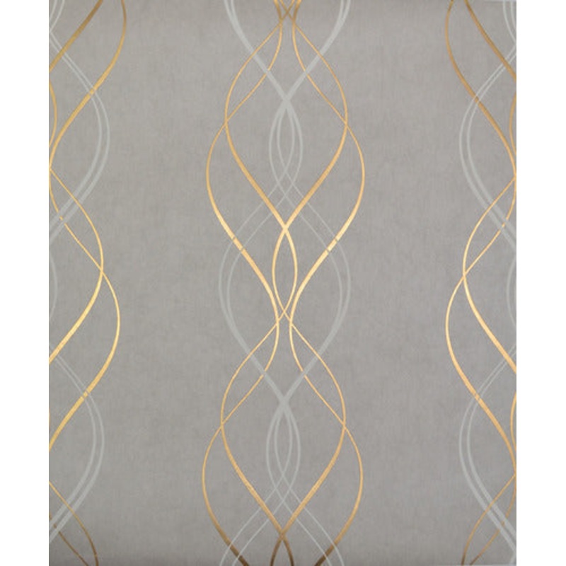 NW3550 Aurora Grey/Gold Wallpaper