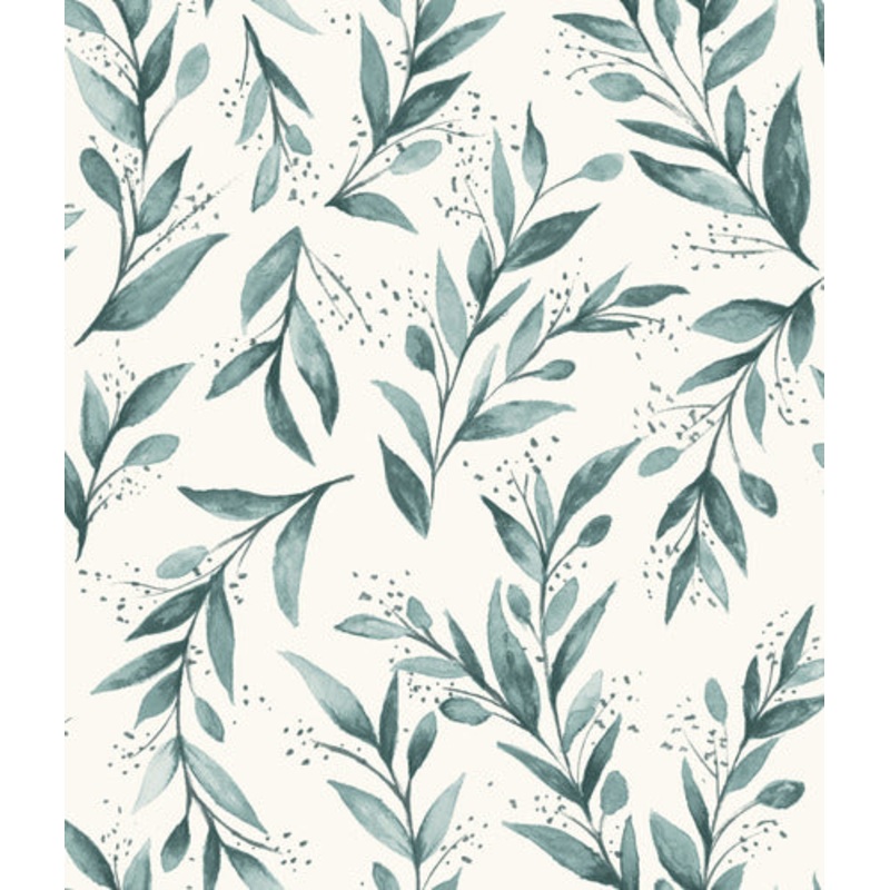 Olive Branch Weekends (Teal) Magnolia Home Vol. II Wallpaper