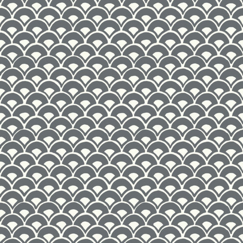 MK1150 Stacked Scallops Grey Wallpaper