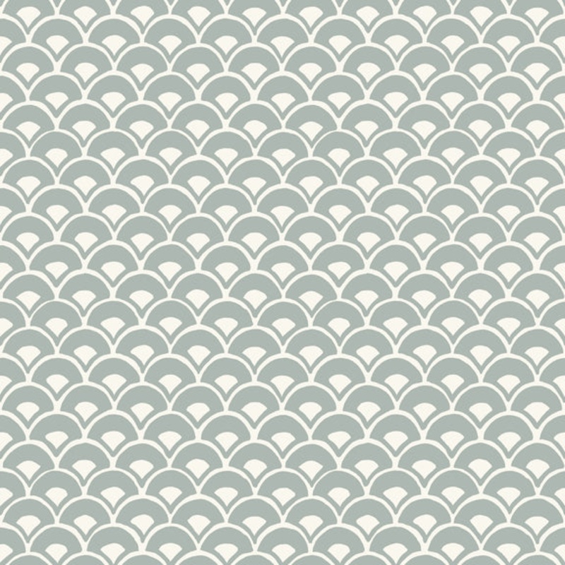 MK1151 Stacked Scallops Blue Wallpaper