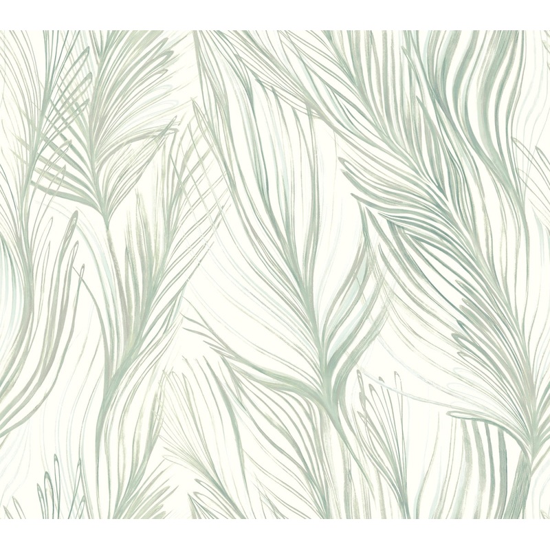 NA0501 Light Blue Peaceful Plume Wallpaper