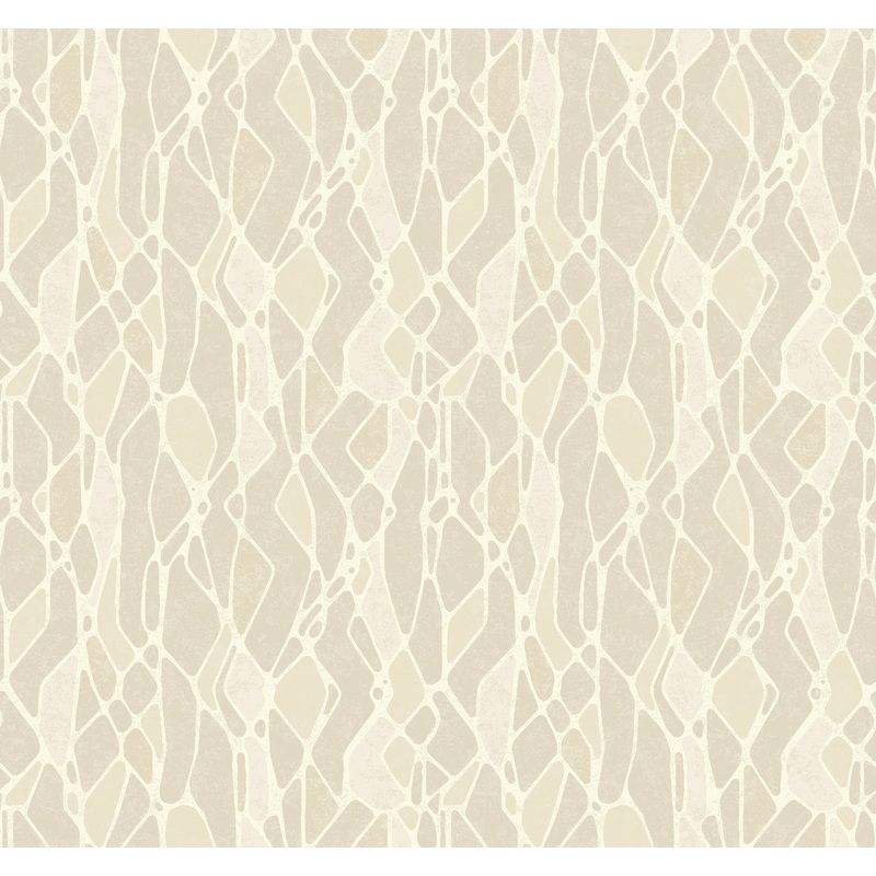 NA0509 Taupe Stained Glass Wallpaper