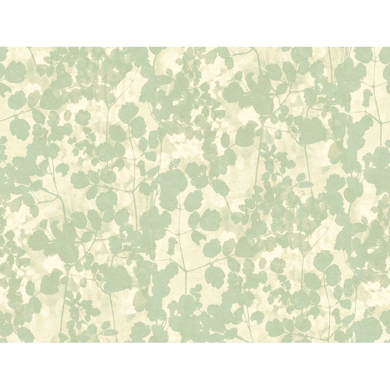 NA0517 Green Pressed Leaves Wallpaper