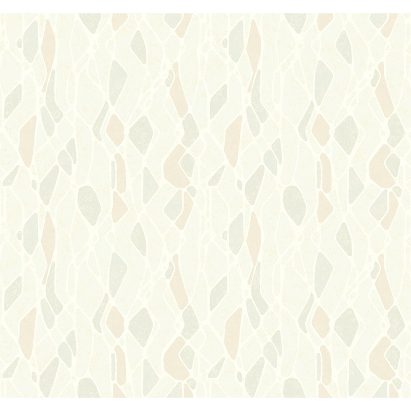 NA0508 Beige Stained Glass Wallpaper