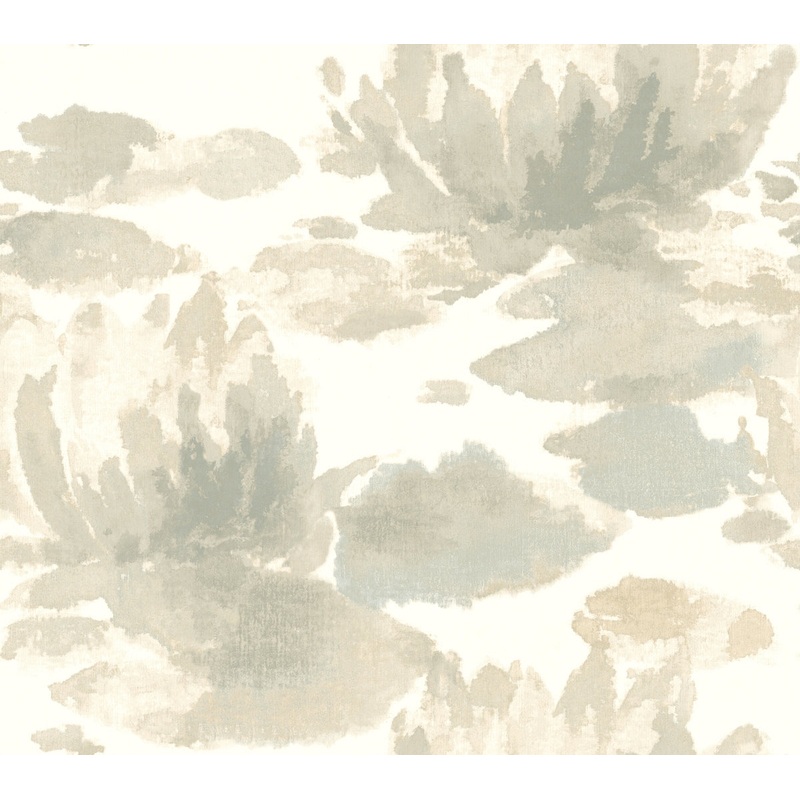 NA0524 Grey Water Lily Wallpaper