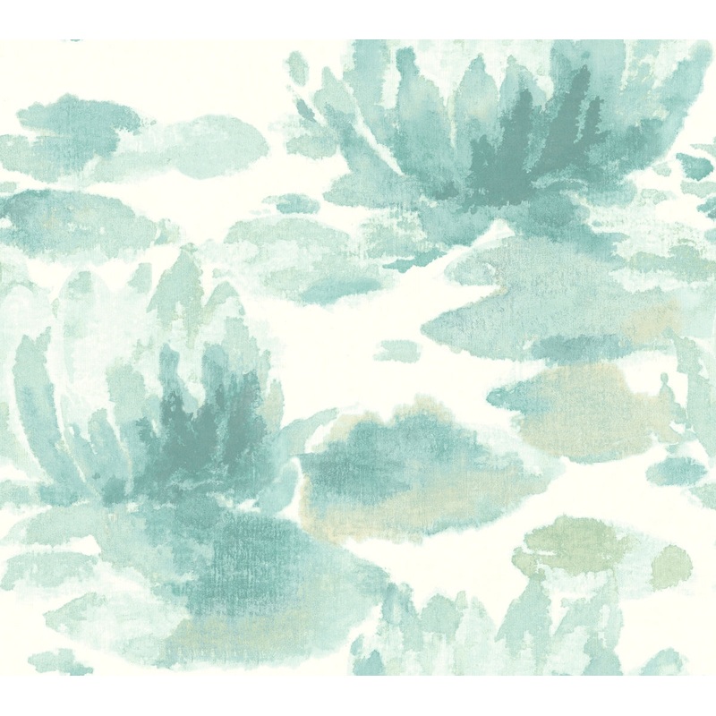 NA0525 Blue Water Lily Wallpaper