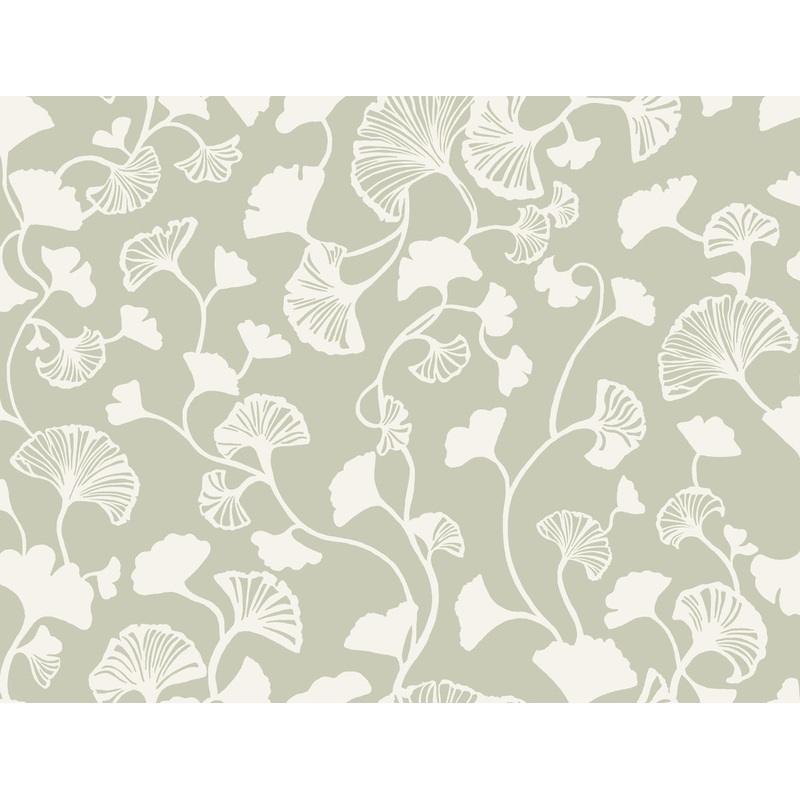 NA0574 Green Gingko Trail Wallpaper