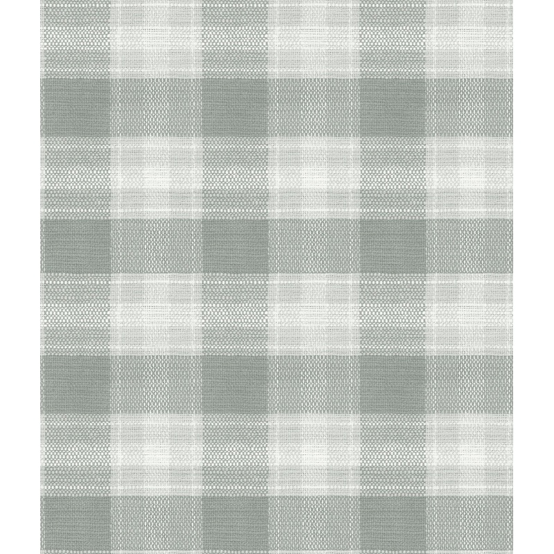 FH4082 Sage Woven Buffalo Check Wallpaper