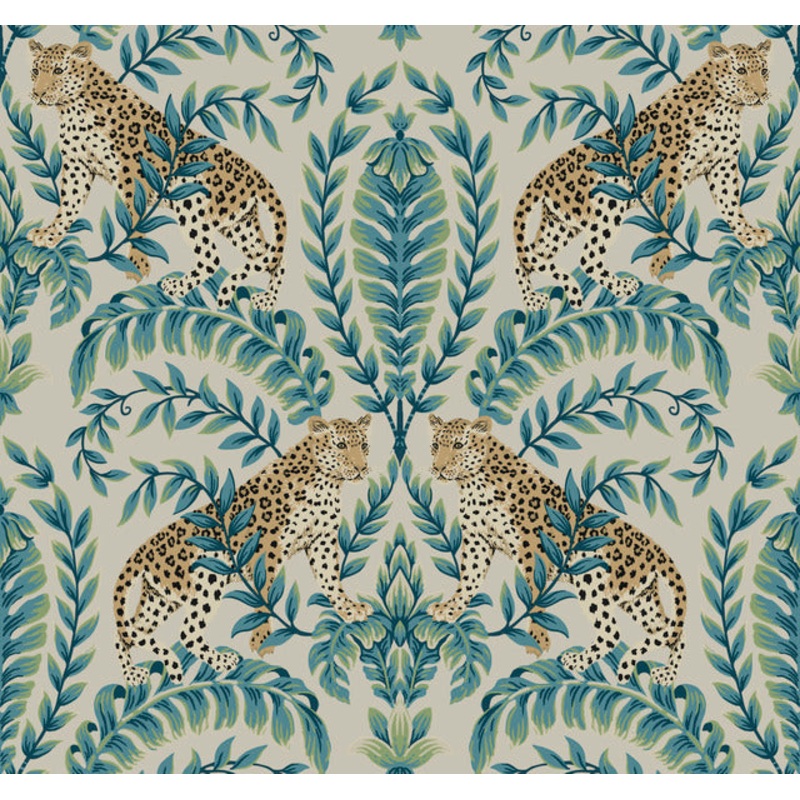KT2206 Taupe Jungle Leopard Wallpaper