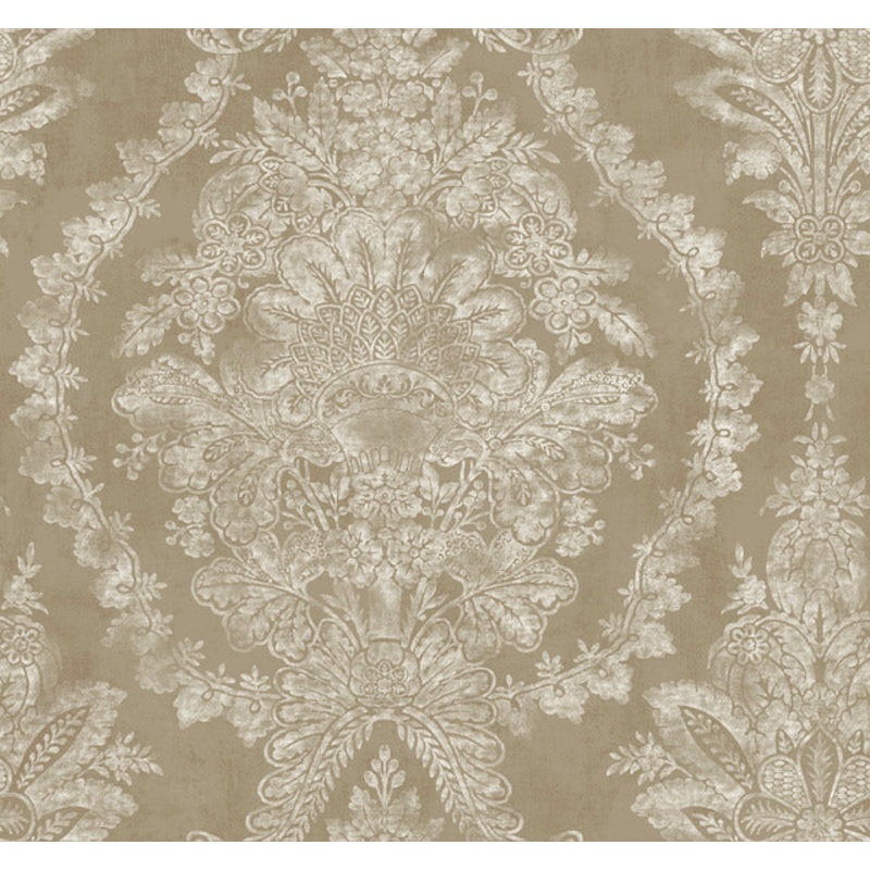 KT2217 Bronze Charleston Damask Wallpaper