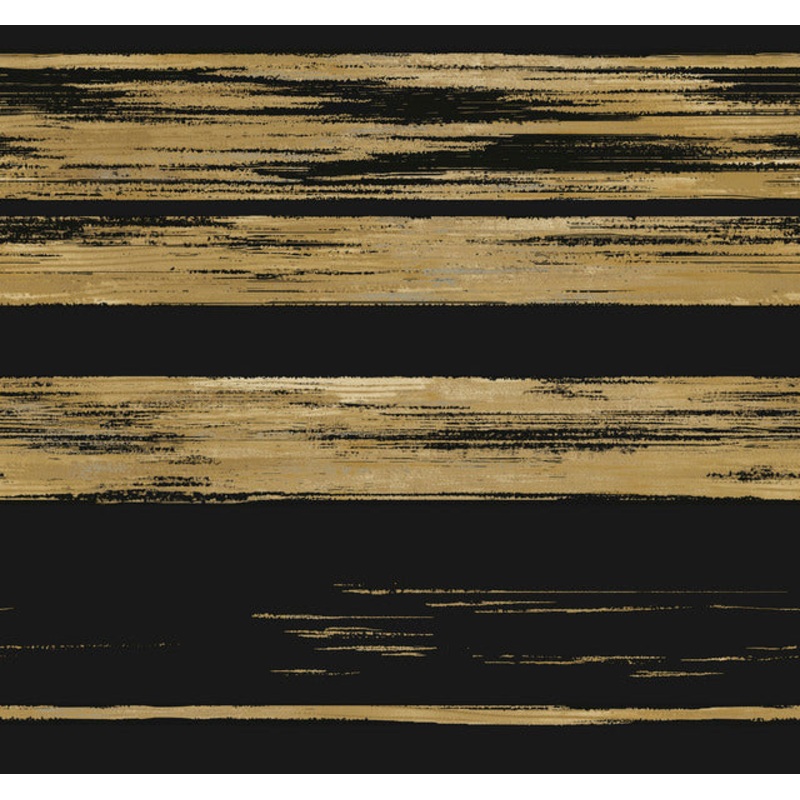 KT2151 Black/Gold Horizontal Dry Brush Wallpaper