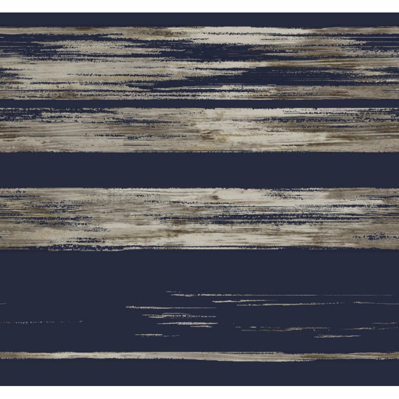 KT2154 Navy Horizontal Dry Brush Wallpaper