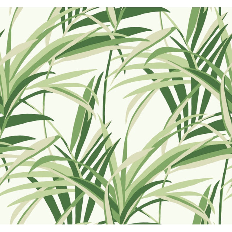 TC2601 Green White Tropical Paradise Wallpaper