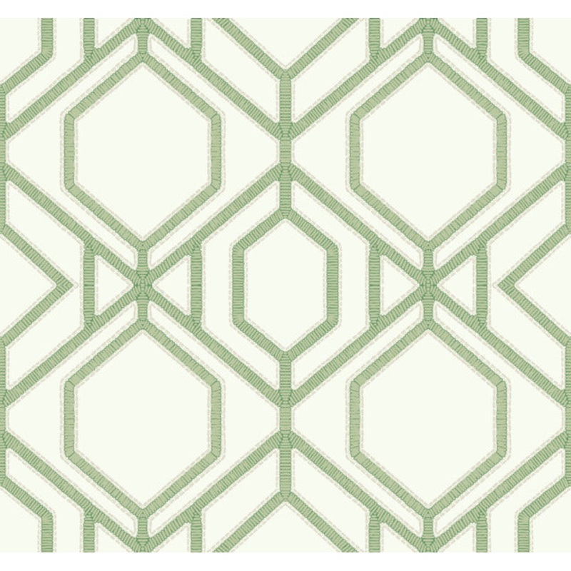 TC2631 Green Sawgrass Trellis Wallpaper
