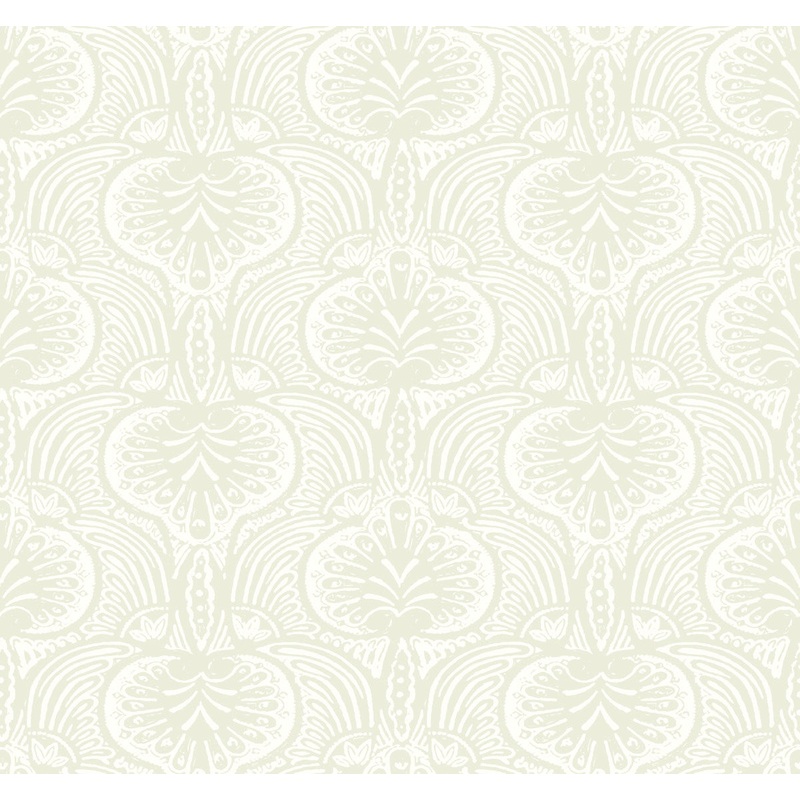 HO2154 Beige Lotus Palm Wallpaper