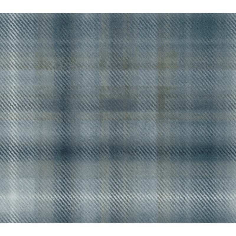 HO2158 Blue Sterling Plaid Wallpaper