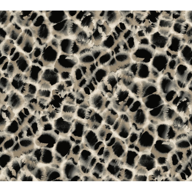 HO2162 Black Leopard Rosettes Wallpaper