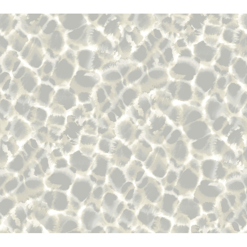 HO2163 Gray Leopard Rosettes Wallpaper