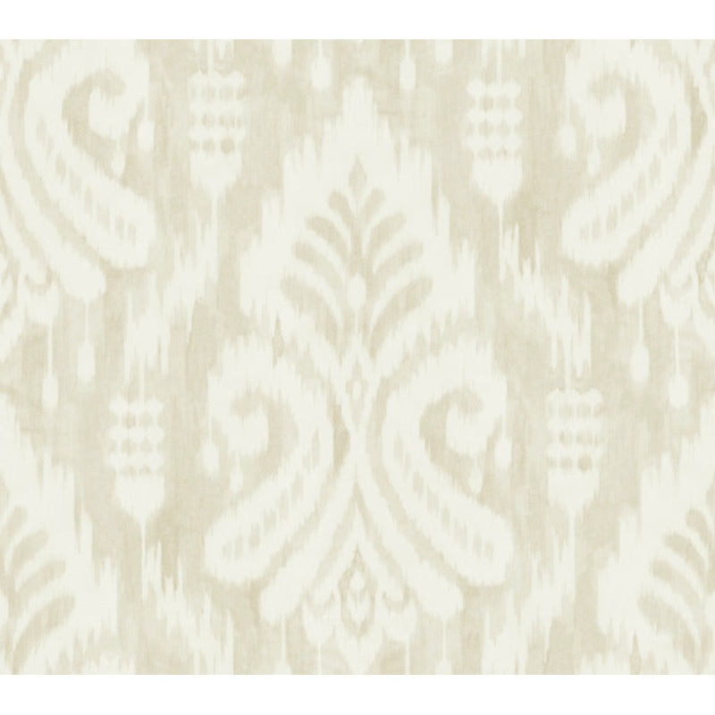 TC2647 Beige Hawthorne Ikat Wallpaper