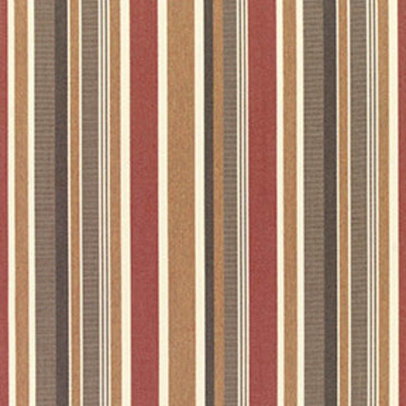 Sunbr Furn Stripes Brannon 5612 Redwood Fabric