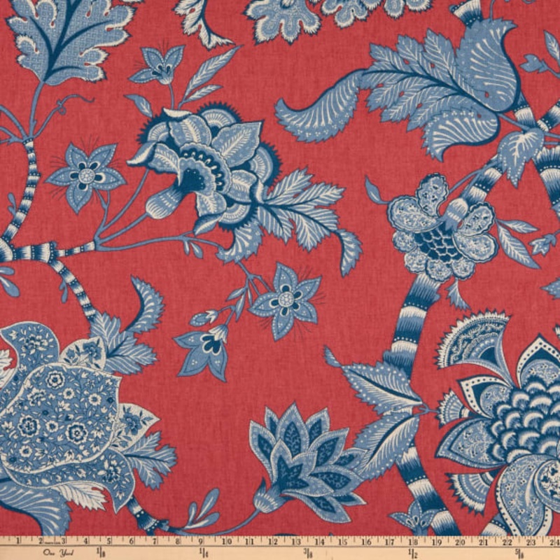 Belmondo Red P Kaufmann Fabric