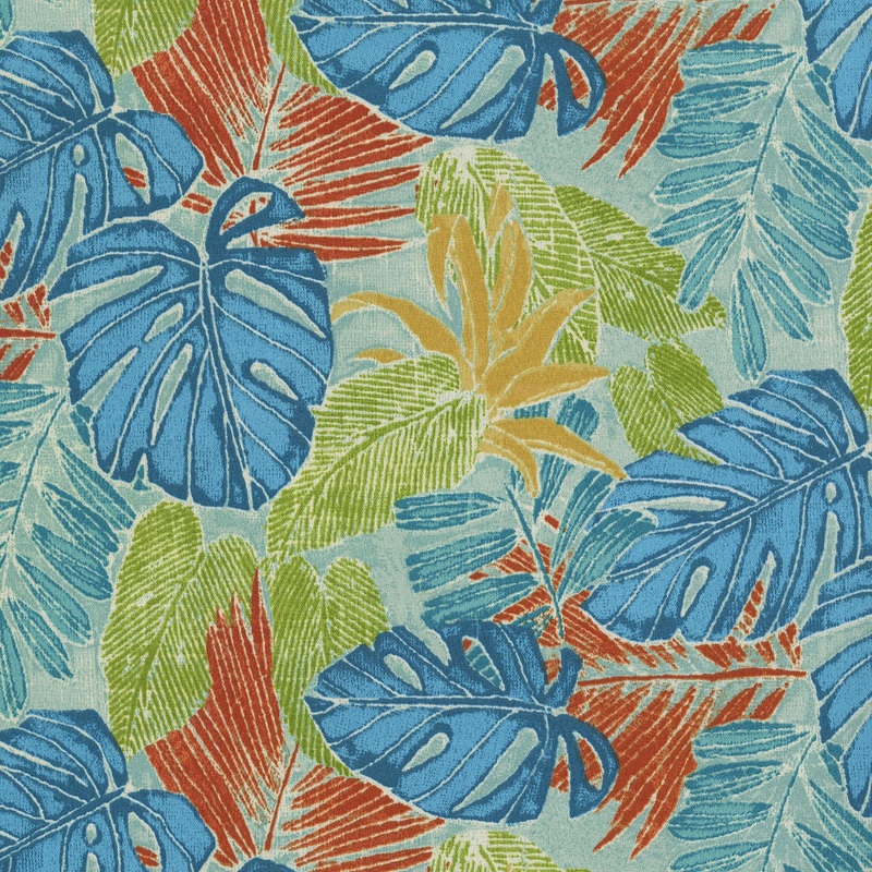 TBO Batik Leaves 802710 Sailor Tommy Bahama Home Outdoor Fabric