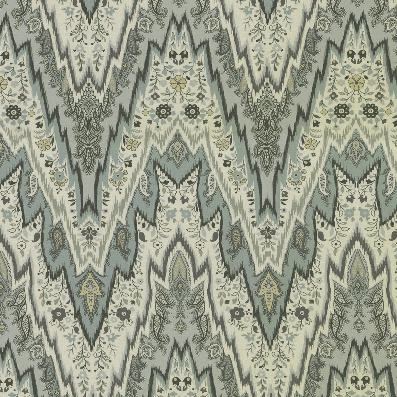 Bray Flamestitch 750692 Mineral Williamsburg PK Lifestyles Fabric