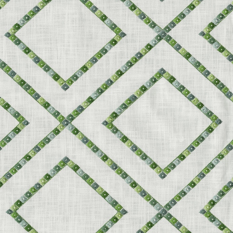Beaded Lattice Emb 410511 Meadow PK Lifestyles Fabric