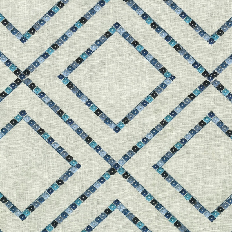 Beaded Lattice Emb 410512 Porcelain PK Lifestyles Fabric