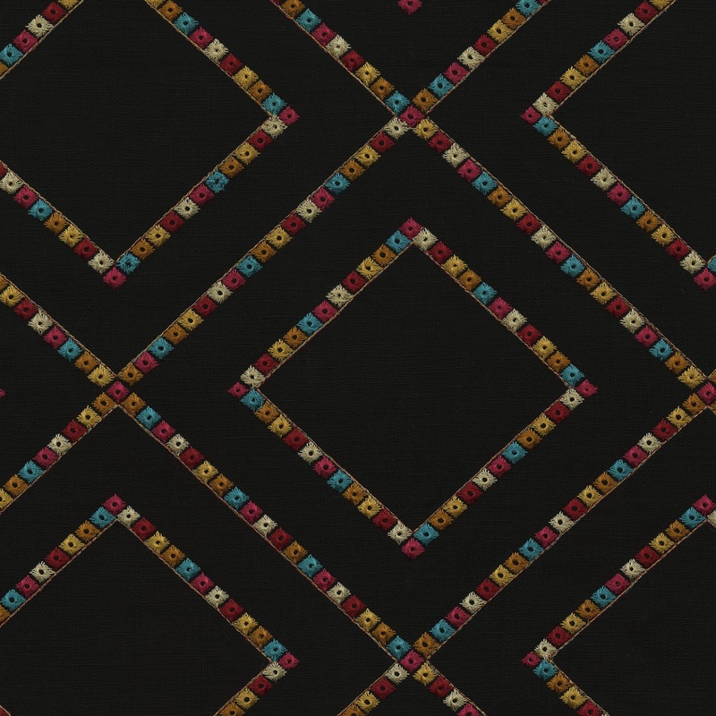 Beaded Lattice Emb 410513 Jewel PK Lifestyles Fabric