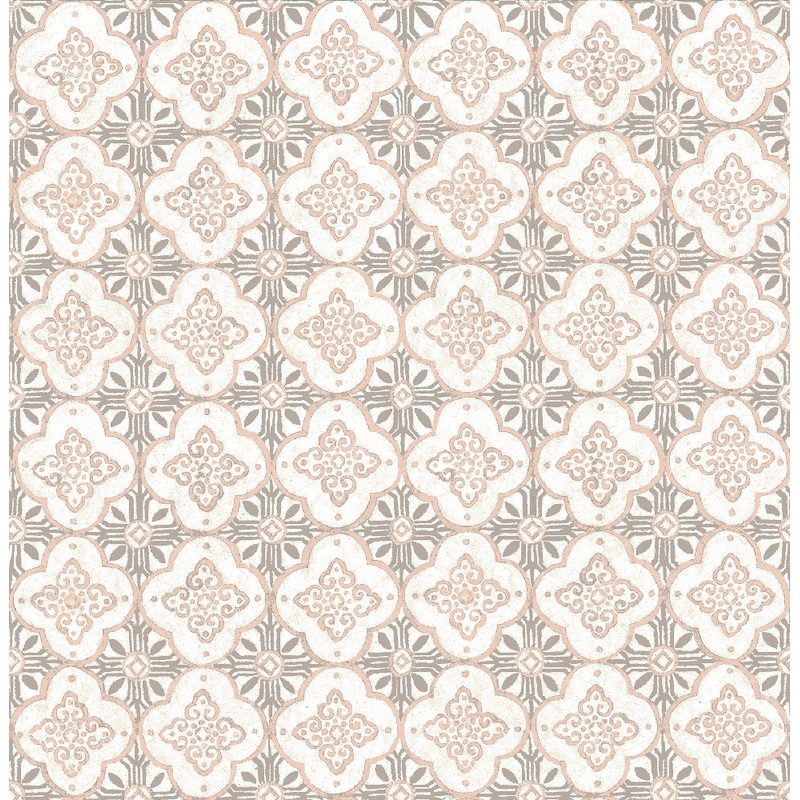 Geo Pink Quatrefoil Wallpaper