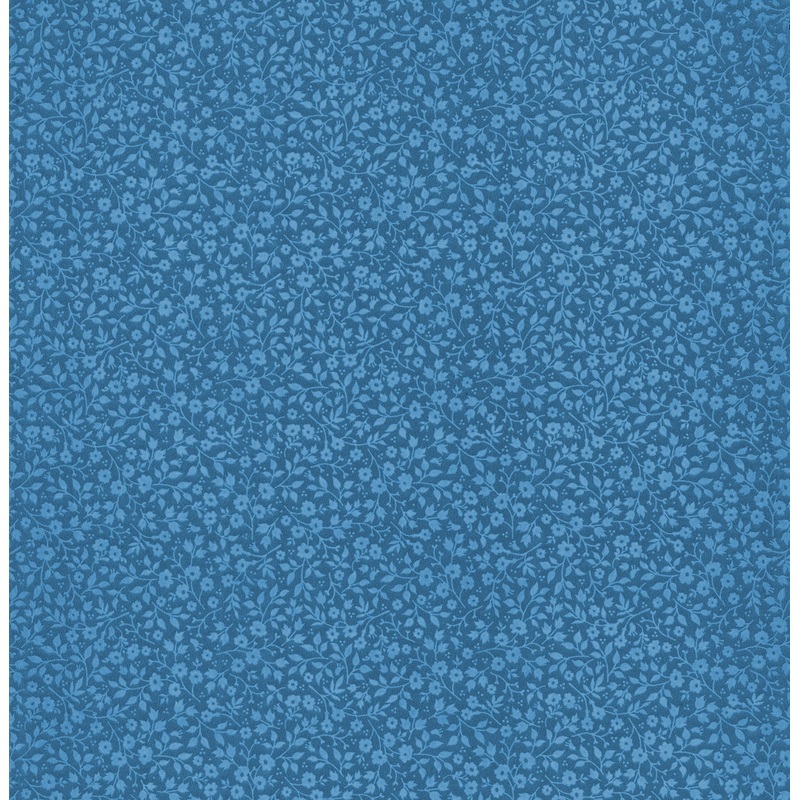 Gretel Dark Blue Floral Meadow Wallpaper