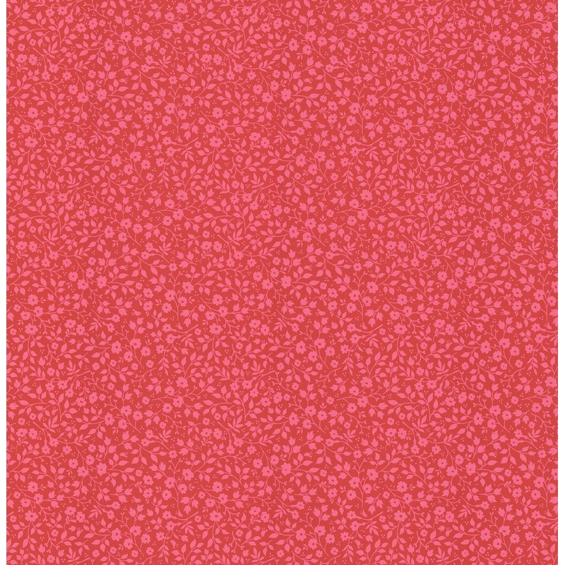 Gretel Red Floral Meadow Wallpaper