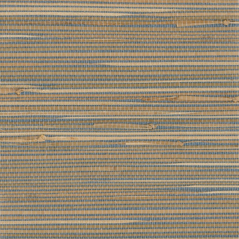 Jissai Mariner Blue Grasscloth Wallpaper