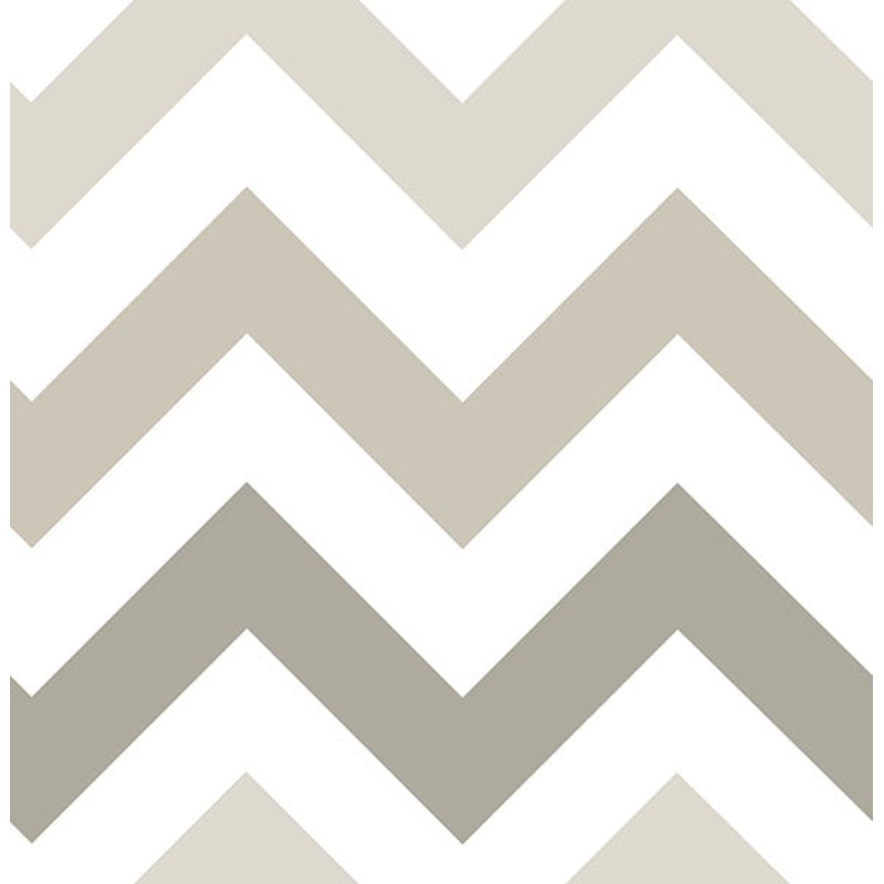 NU1416 Taupe Zig Zag Peel And Stick Wallpaper