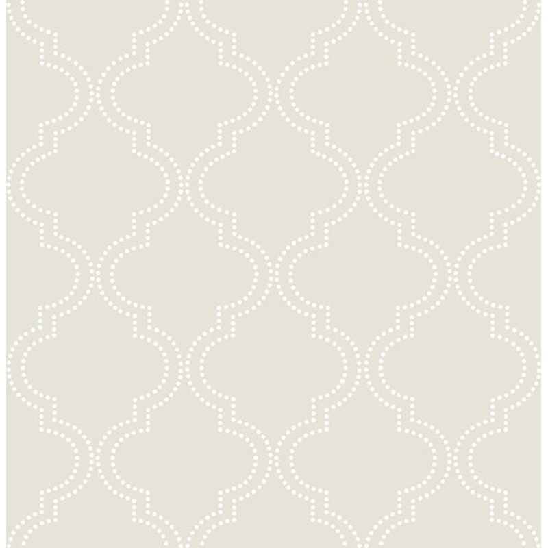 NU1425 Taupe Quatrefoil Peel and Stick Wallpaper