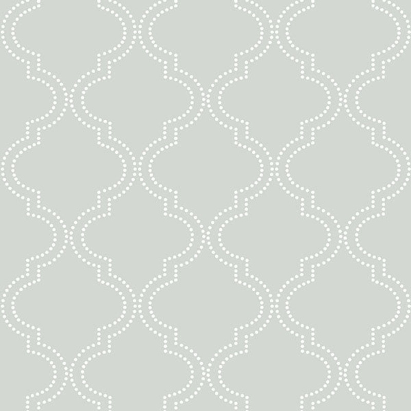 NU1649 Grey Quatrefoil Peel And Stick Wallpaper