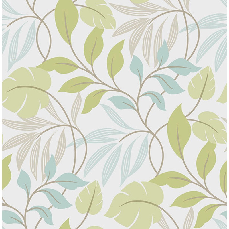 NU1657 Blue and Green Meadow Peel and Stick Wallpaper