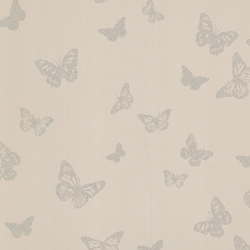 For Your Bath III Caf Pearl Butterfly Wallpaper