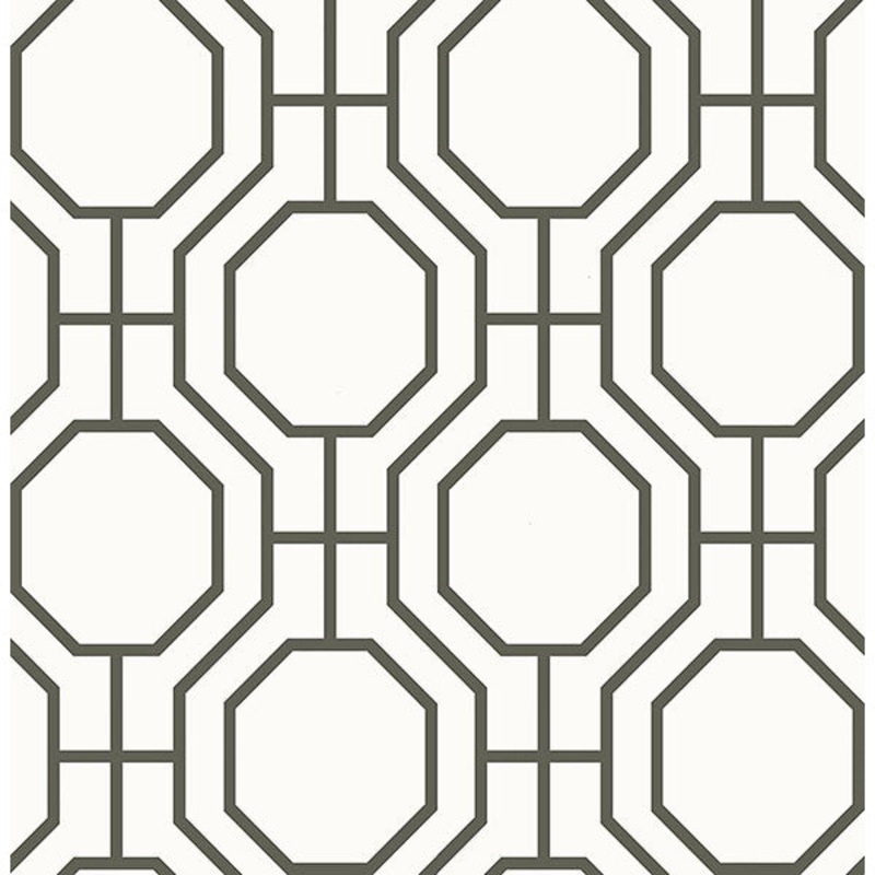 For Your Bath III Circuit Black Modern Ironwork Wallpaper