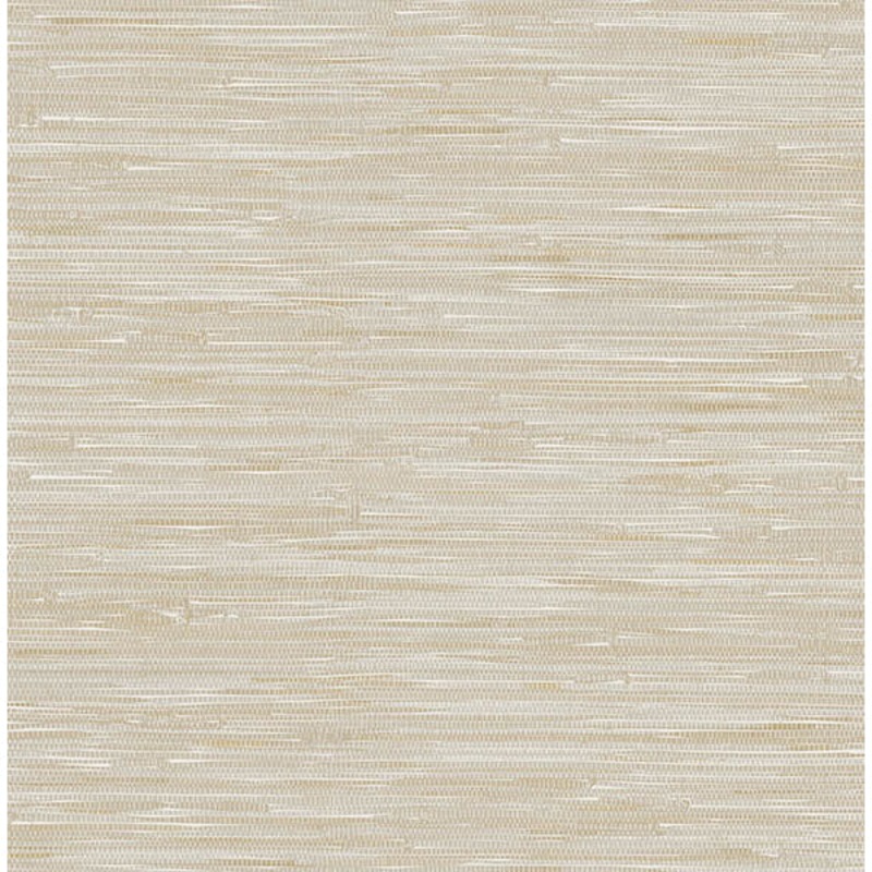 For Your Bath III Natalie Beige Faux Grasscloth Wallpaper